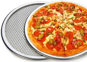 China Food Grade 40cm​ Pizza Baking Tools Aluminum Pizza Pan 16 Inch wholesale