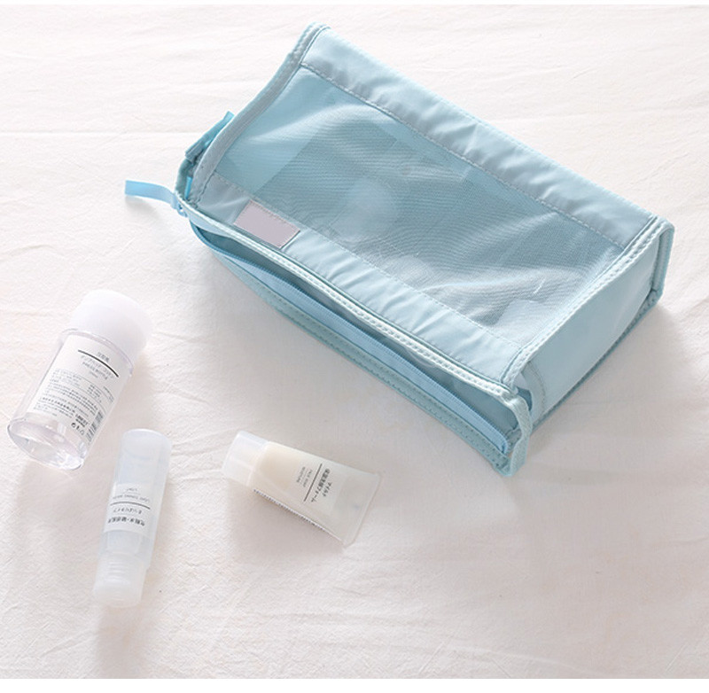 Eco-Friendly Promotional Zipper Transparent Mesh Cosmetic Bag