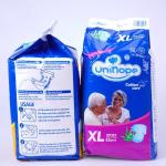 Non-woven Large Adult Diaper with Breathable PE Film Backsheet Size L 81cm Waist