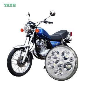 China 5.75 Inch GN125 Motorcycle Headlight High Low Beam and Blue DRL for Optimal Visibility wholesale