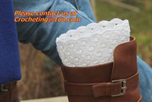 China Boot Cuffs Crochet Boot Toppers Womens Boot Socks Crochet Wool Ankle Warmers Legwear Multicolor Optional wholesale