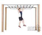 outdoor wooden fitness equipment--WPC wood ladder outdoor fitness
