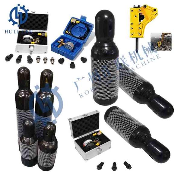 4L 8L 10L Excavator Hydraulic Breaker Nitrogen Gas Bottle Gas Cylinder Tank for