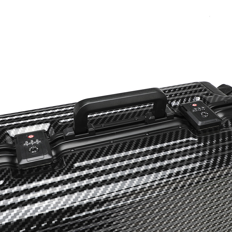 20 24 28 ABS+Pc Large Capacity Airport Luggage Trolley With Expandable Zipper
