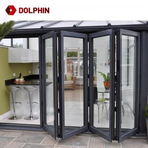 China Soundproof Bi Folding Door , Bi Folding Interior Aluminum Door on sale