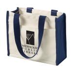 Promotional Personalized Monogram Canvas Tote Bag Shopping With Printed Logo