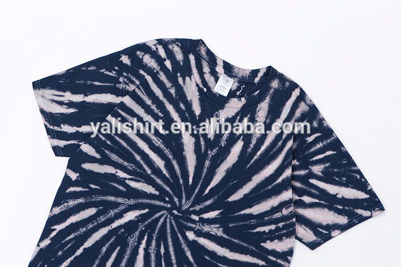 Stock wholesale high street tie dye shorts sleeves t shirts for men
