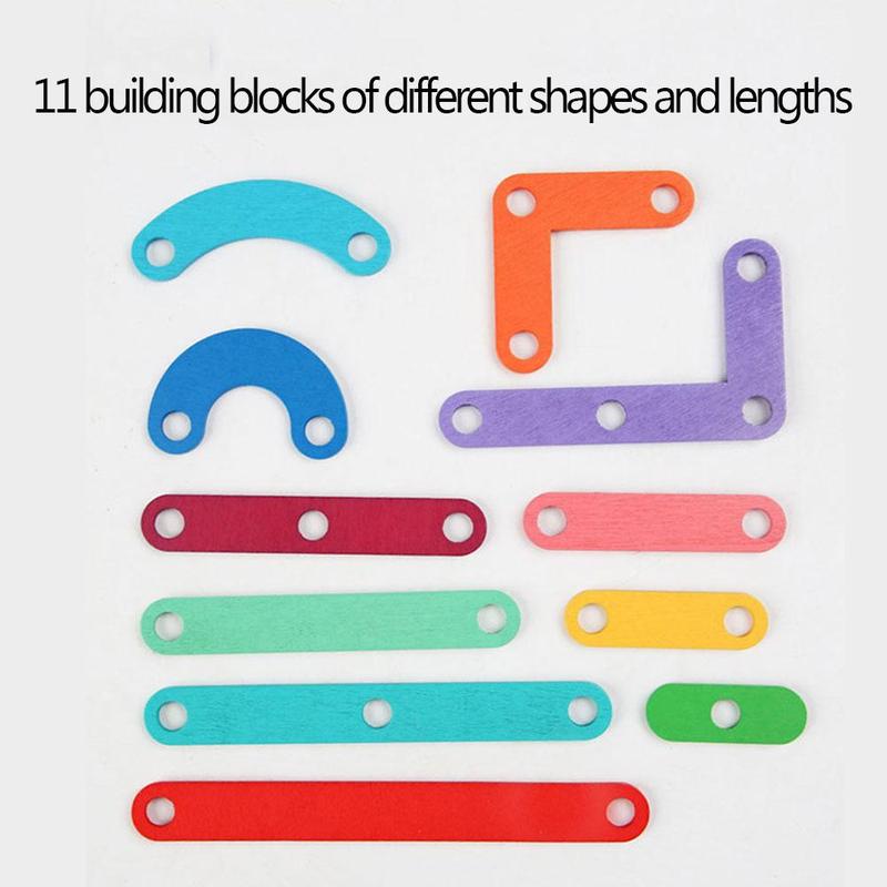 Nail Board Puzzle Montessori Geometric Wooden Early Toy Toy Jigsaw Board Game Child Education Educational Wood Education