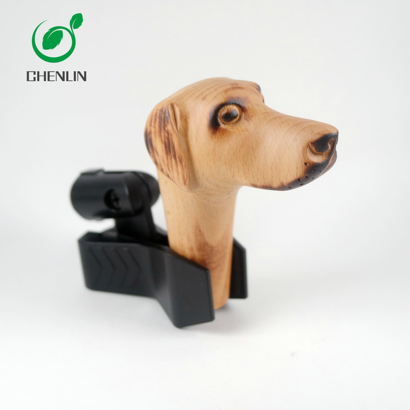 Holographic Animal Wooden Umbrella Handle Head Pantone Color Code Available