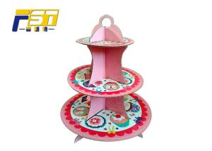 China Ink Water Printing Cardboard Cake Display Easy Carrying High Weight Capacity wholesale