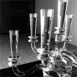 9 Branch Crystal Glass Candelabra Crystal Candle Stands For Home Decor 55CM