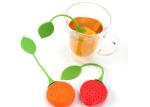 19.5x5x2cm Eco Friendly Strawberry Shape Silicone Tea Infuser BPA Free Single