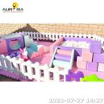 Indoor Play Equipment Soft Play Set Children Soft Climber Set Purple Pink White