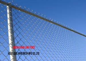 China Industrial Black Chain Link Fence Fabric With Heavy Duty Sliding Gates wholesale