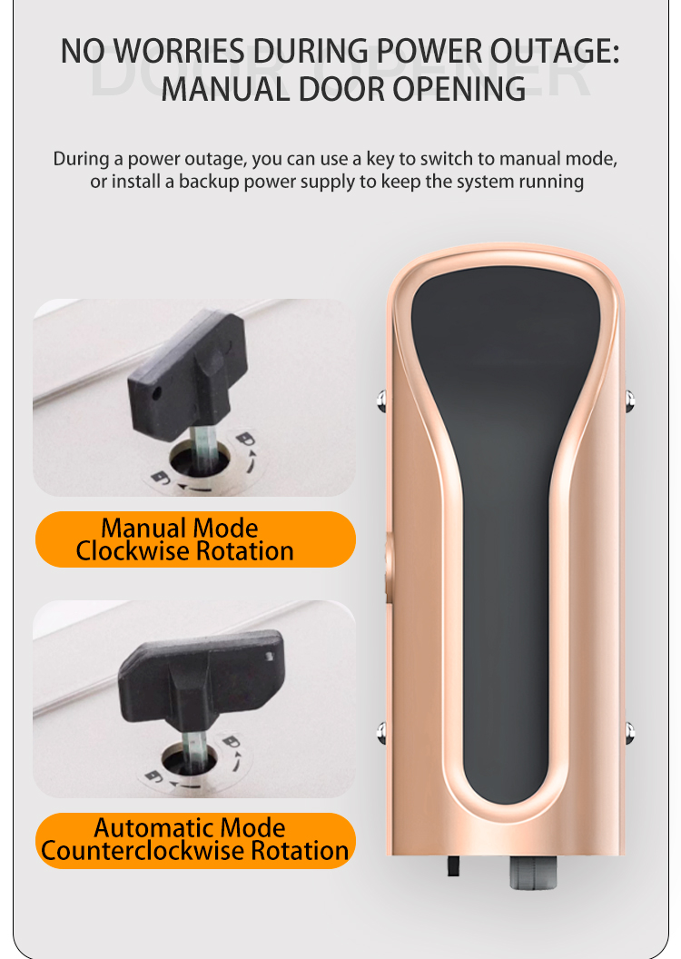 Smartphone-Controlled Access Control Rolling Door Operator Traveling Wheel Remote Switch Motor Key Card Access for Villa