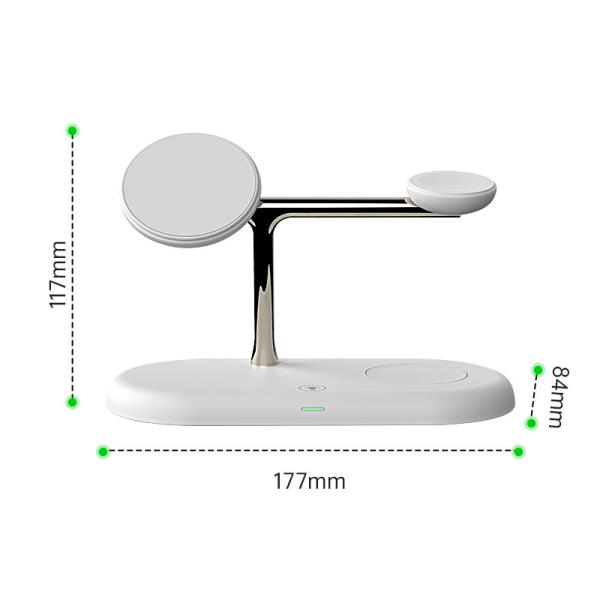 ABS Zinc Alloy Material All In 1 Magnetic Fast Wireless Charger Charging