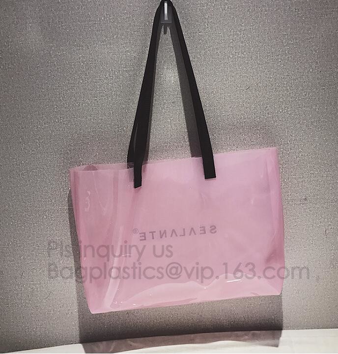 Promotional PVC Clear Beach Towel Bags, PVC reusable beach bag, Sand Bags Cosmetic Bag Handbag, Handle bag/pvc handle ba