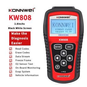 China Hot Seller KONNWEI EOBD OBD2 DTC Lookup Auto Scan Tool KW808 wholesale
