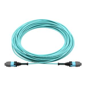 China Aqua Jacket MPO Solutions MPO Pro Male To MPO Pro Male Trunk Cable Assembly wholesale