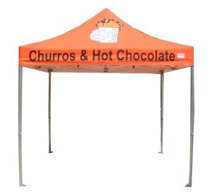 China Custom 3x3 Pop Up Marquee Printed Marquee Orange Color For Commercial Event wholesale
