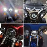 30Watt Led Harley Davidson Fog Light For Jeep Wrangler Jk / 6000K Xenon White