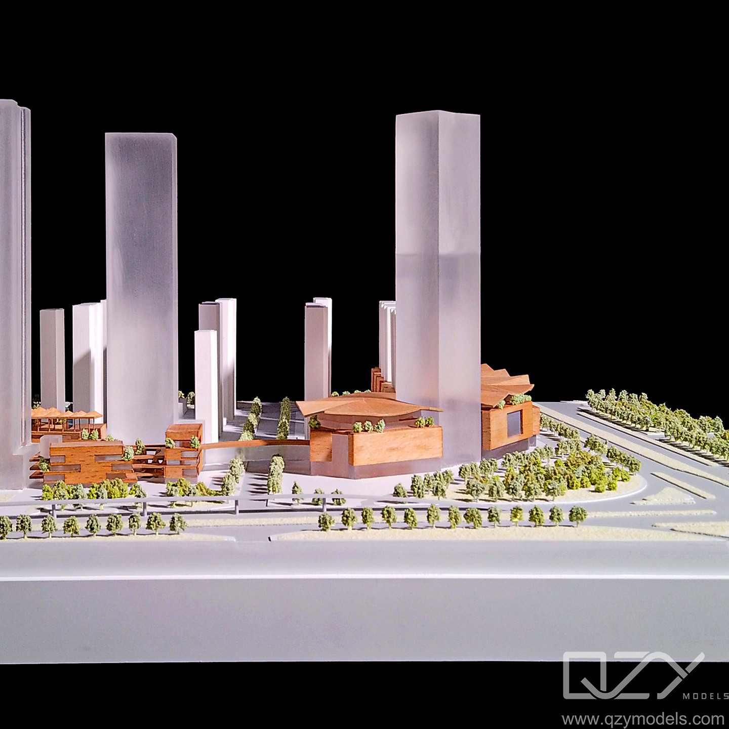 1/1000 Architectural Concept Model Commercial Complex City Scale Model Lightweight
