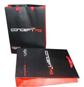 China Printed Polythene Carrier Bags Matt Coated , Rope Handle Carrier Bags on sale