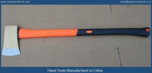 China single bit axes head with long fiber glass handle, golden axes head with orange handle, felling axes hatchet factory wholesale