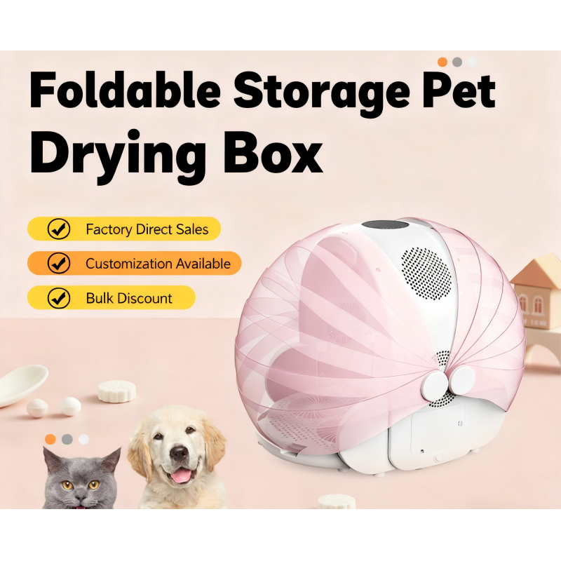 Digital Display Automatic ABS Plastic Electric Pet Drying Box Foldable 65L Large Capacity Quick Drying Low Noise