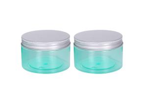 China Plastic Od 92mm Transparent Color 250g Cream Jar Packaging Aluminum Lid wholesale