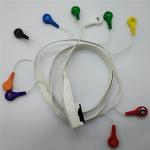 White 10 Lead Holter ECG Cable High Performance Customized Length 61.5g Weight