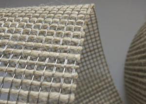 China 0.5mm SS316 Safety Glass With Wire Mesh 50m Flexible Mesh Fabric wholesale