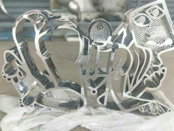 mirror polished stainless steel sculpture for art studio ,China stainless steel