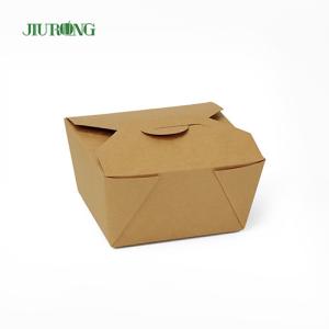 China Unbleached Kraft Biodegradable Paper Container 1080ml Food Grade wholesale