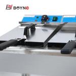 Counter Top Commercial Kitchen Cooking Equipment Double Tank 12L Deep Fryer With