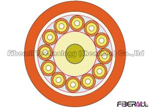 China 12 Pair G651 / G652 Indoor Fiber Optic Cable With 2.0mm Simplex Fan-Out And FRP wholesale