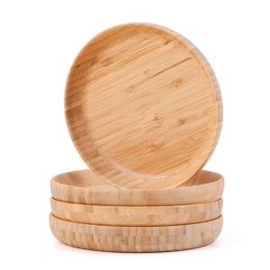 China Minimalist Design Style Bamboo Appetizer Plates for Dinner Desserts Snacks and Salads wholesale