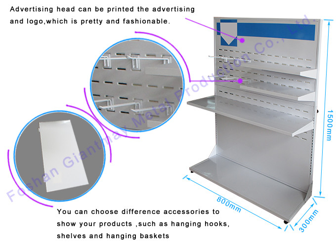 Multi-Function Cosmetic Retail Shop Display Perfume Slatwall Shelves