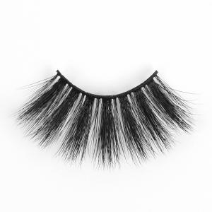 China Black 3D Cruelty Free False Lashes , 25mm Vegan Fake Eyelashes wholesale