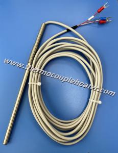 China RTD Temperature Sensor PT100 Probe SS316 Sheath With Silicone Cable wholesale