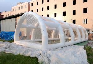 China 12*6m Airtight Clear Inflatable Pool Bubble Dome , Waterproof Pool Dome wholesale