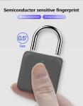 Zinc Alloy Smart Outdoor Padlock USB Rechargeable Outdoor Fingerprint Lock