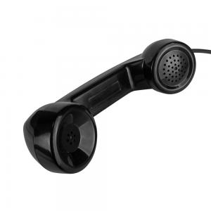 China Anti Destructive Black Telephone Handset Microphone With PC / ABS Material wholesale