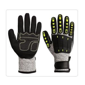 China ANSI Cut Level 4 Grey HPPE Liner Construction Impact Protection Gloves wholesale