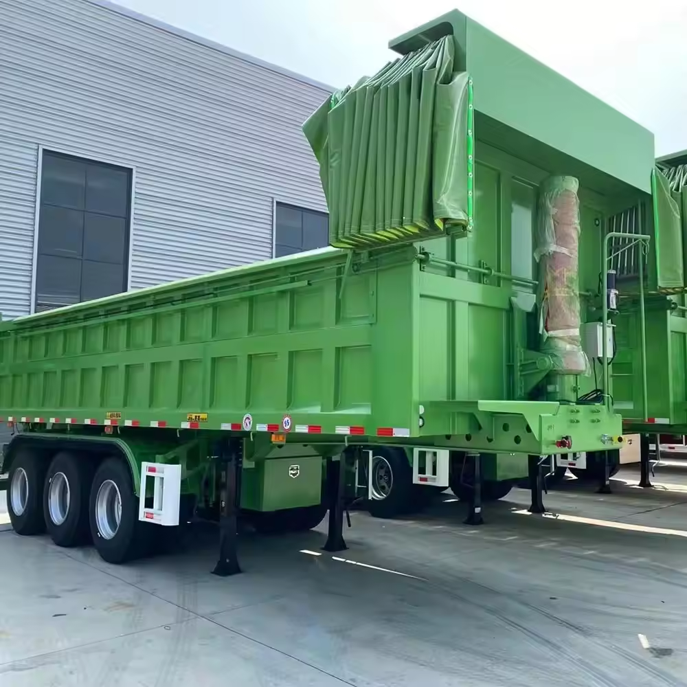 China foreign trade steel make from load 30 to 100 ton agriculture dumper tipper semi trailer 3/4/5/6 axles dumper truck trailer