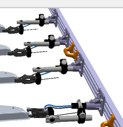 Modular Structure Pneumatic Holding Gripper , Steel Grip Tools 5 Million Cycles