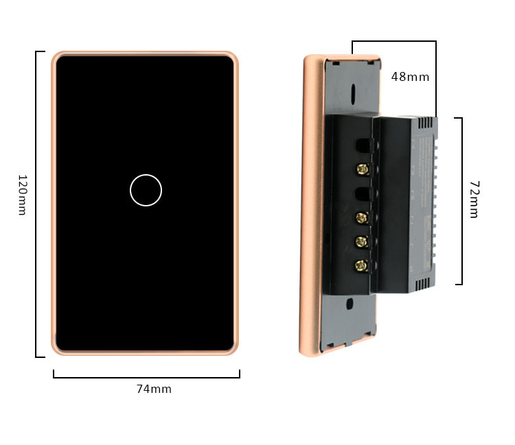 Wifi Smart Switch Us Wall Touch Panel Tuya Smart Life App Control For Wholesale