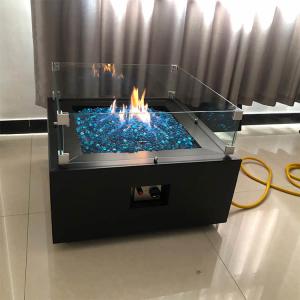 China 1.6ft Fire Pit Rectangular Fire Table With Propane Tank Inside 40000 BTU wholesale