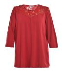 2020 New Lace Woven Fabric Ladies Round Neck Blouse In Plus Size