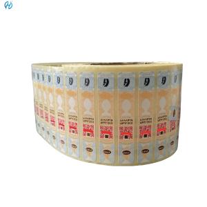 China Customized Tax Stamp Security Paper Adhesive Tax Stamp Labels 100000 MOQ wholesale